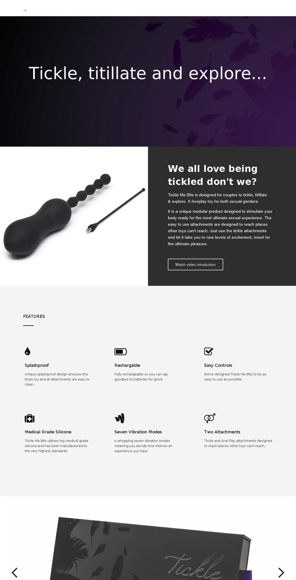 ticklemebits.com shopify website screenshot