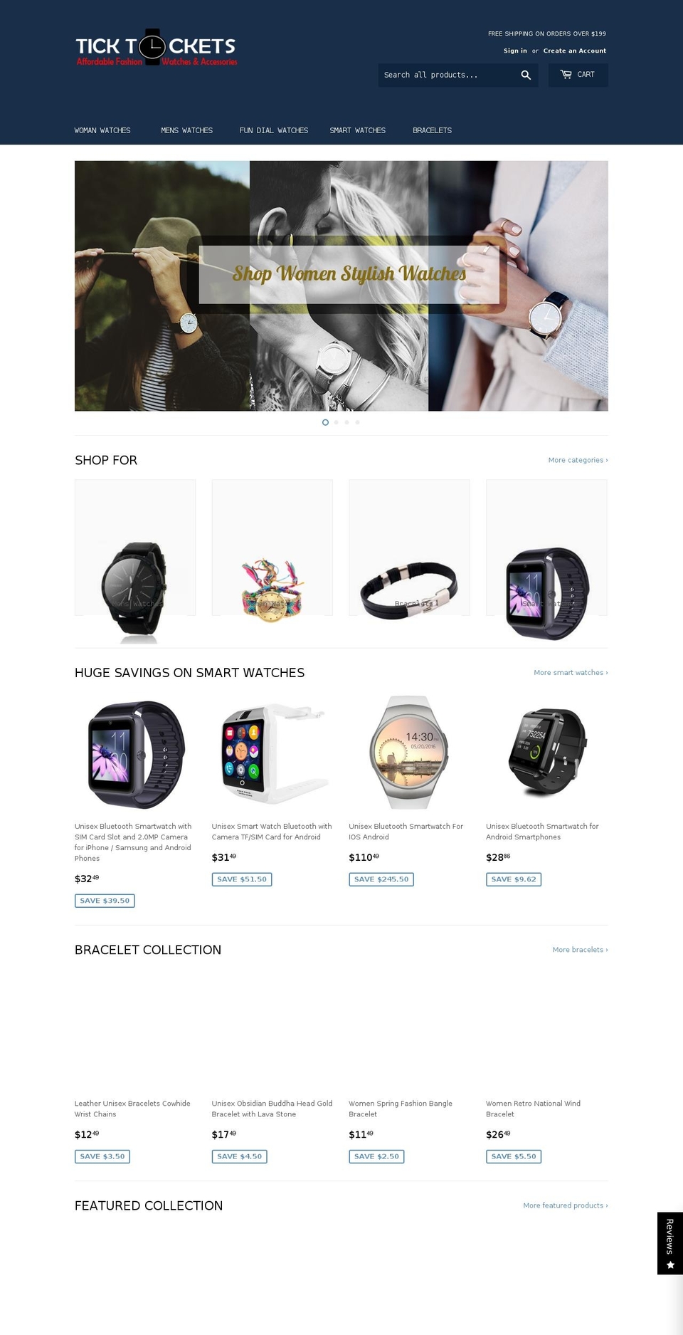 ticktockets.com — Shopify storefront screenshot