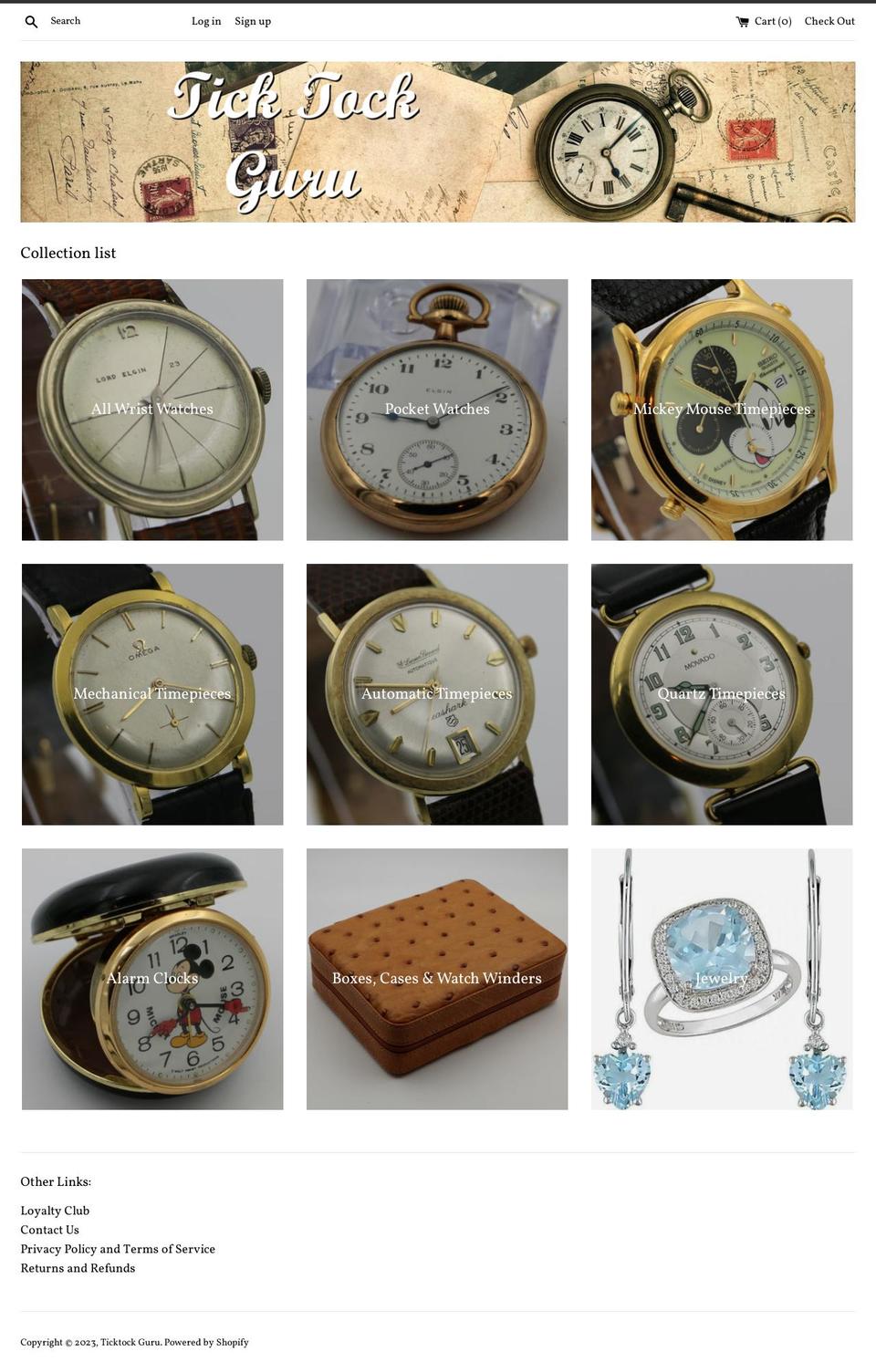 ticktockguru.com — Shopify storefront screenshot