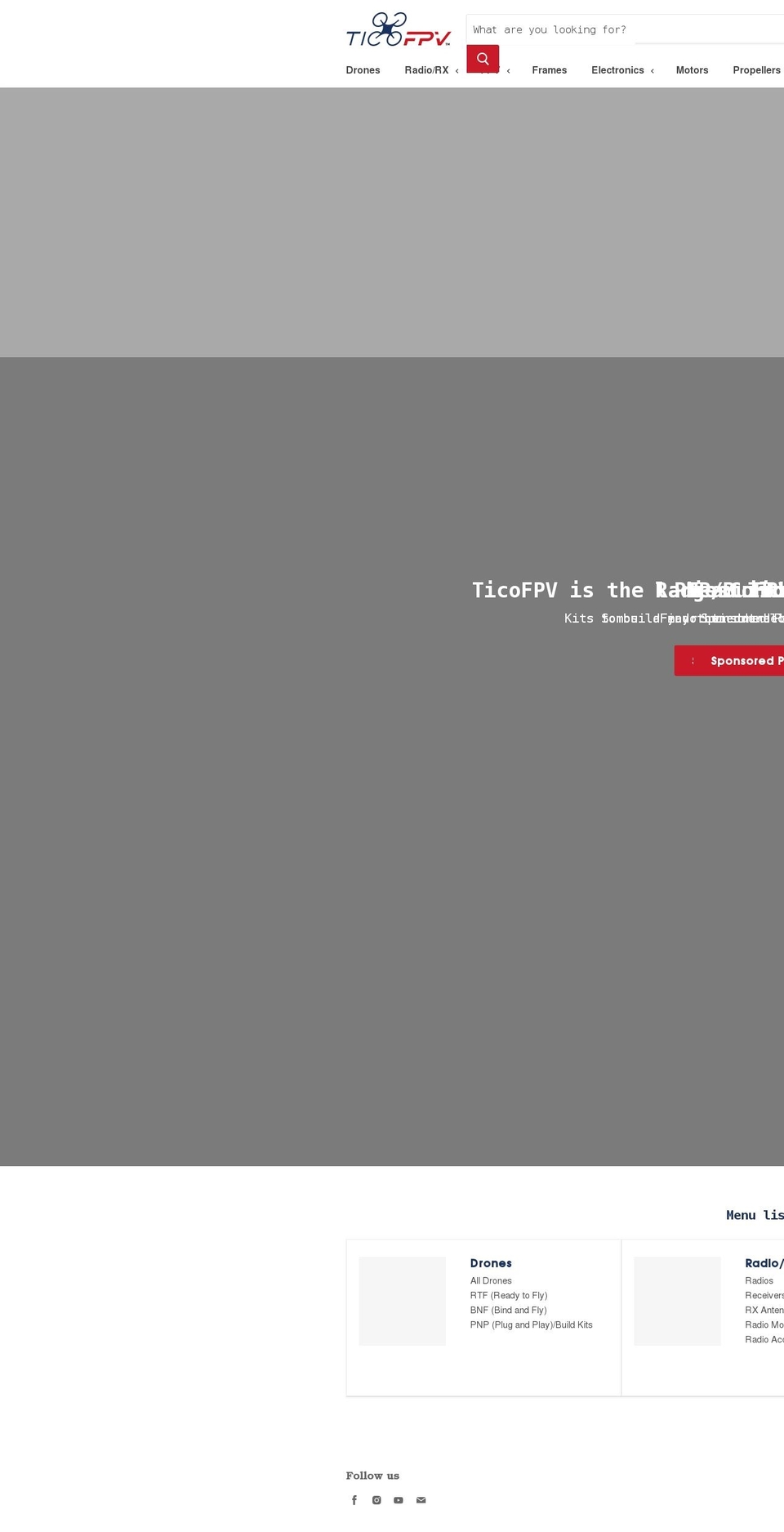 ticofpv.com — Shopify storefront screenshot