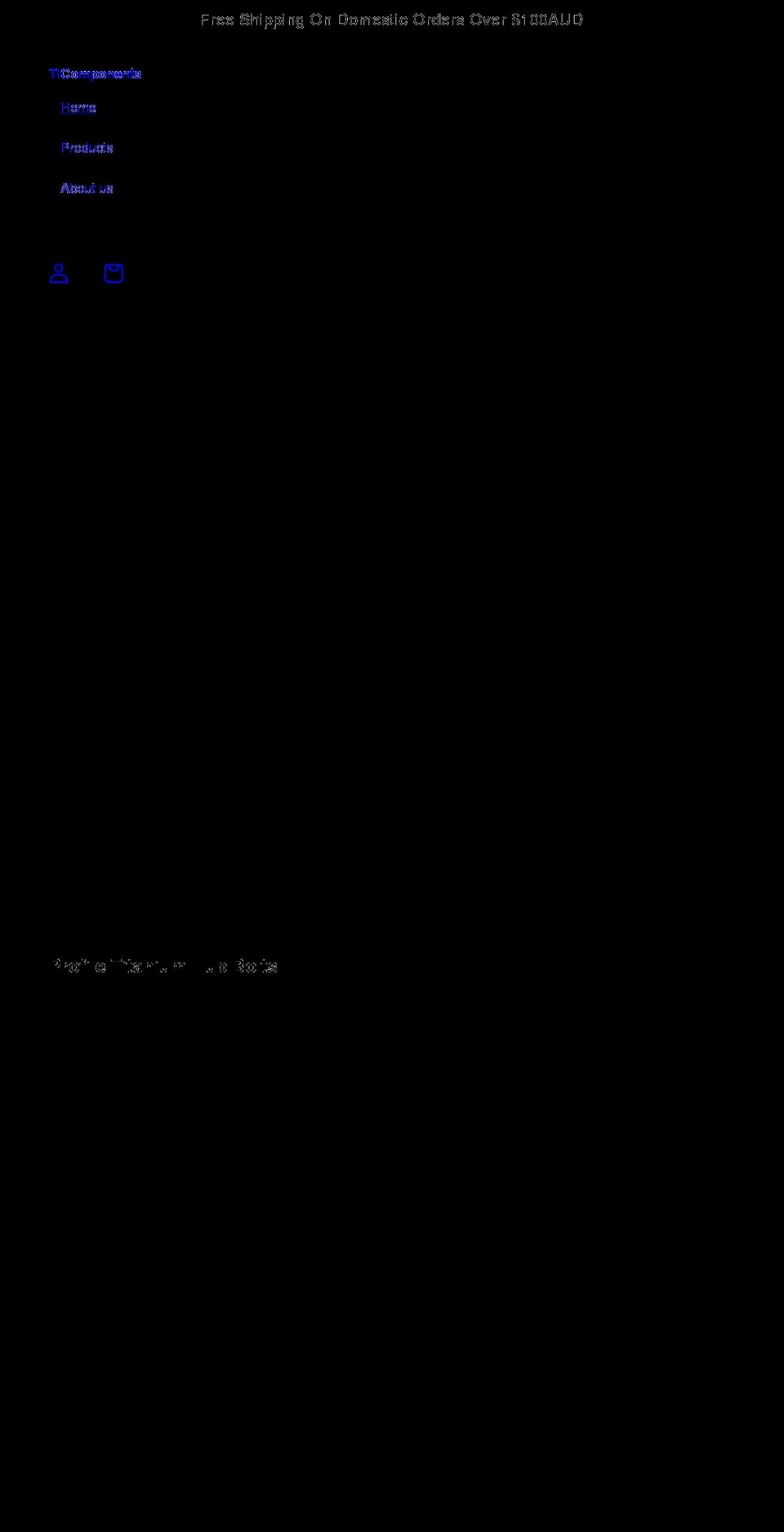 ticomponents.com shopify website screenshot