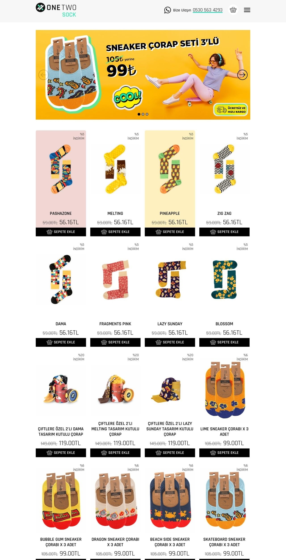 tictacsock.com — Shopify storefront screenshot