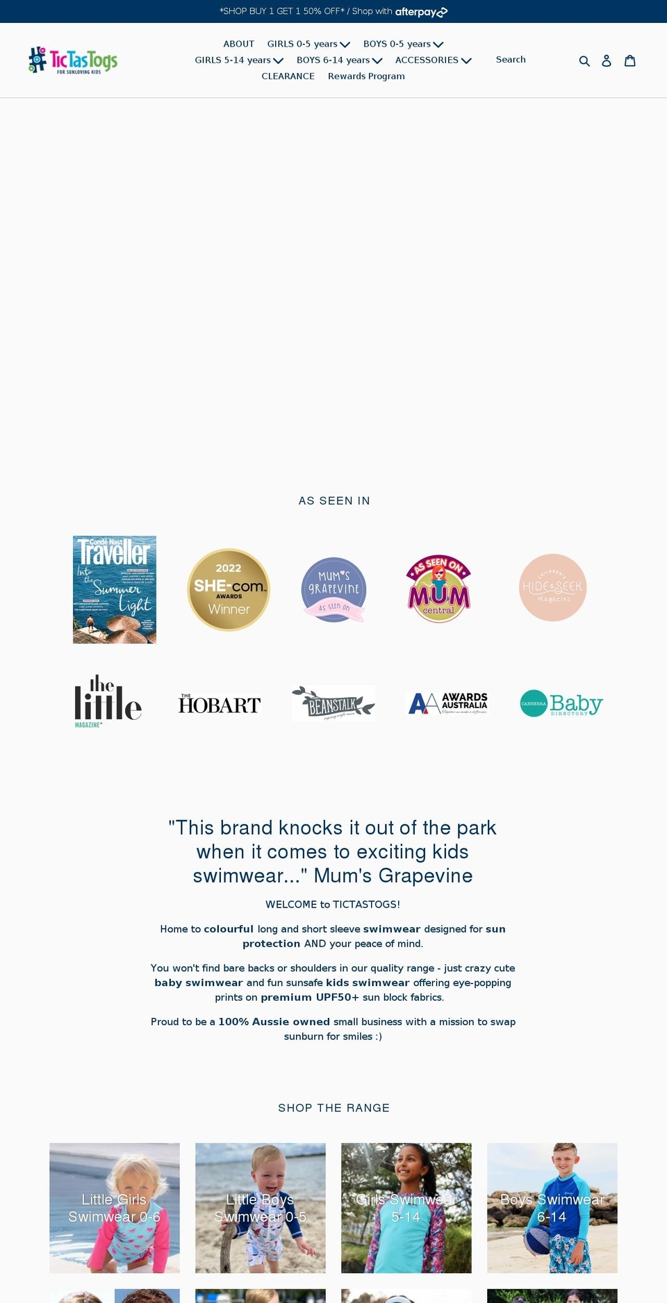 tictastogs.com.au shopify website screenshot