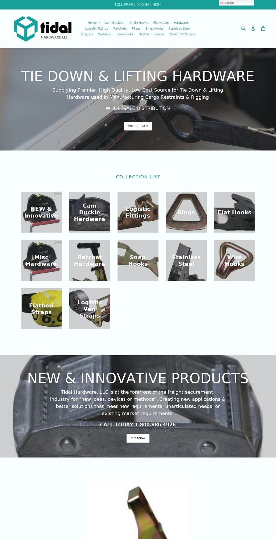 tidalhardware.com shopify website screenshot