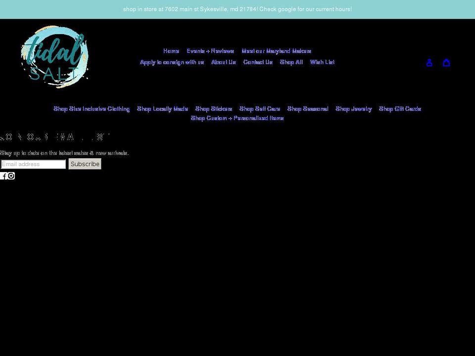 JDS  Tidal Salt with Installments message Shopify theme site example tidalsaltjewelry.com