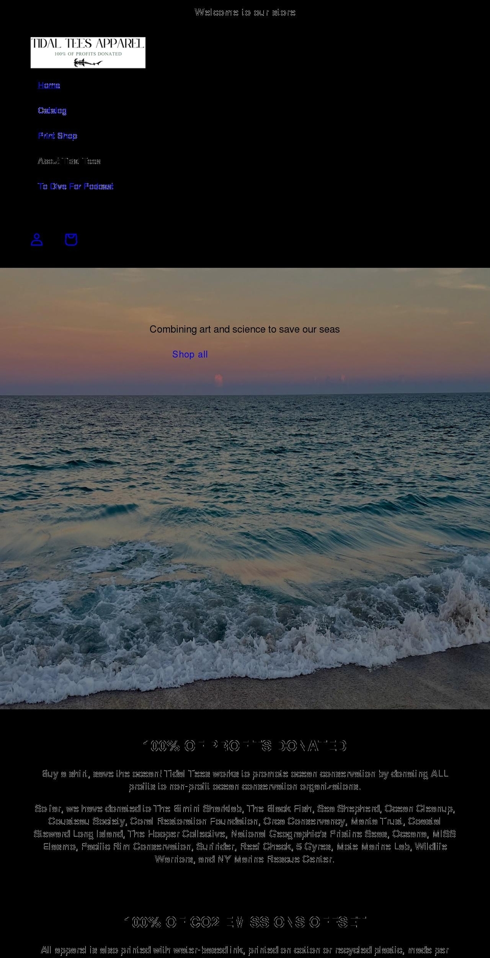 tidalteesapparel.com — Shopify storefront screenshot