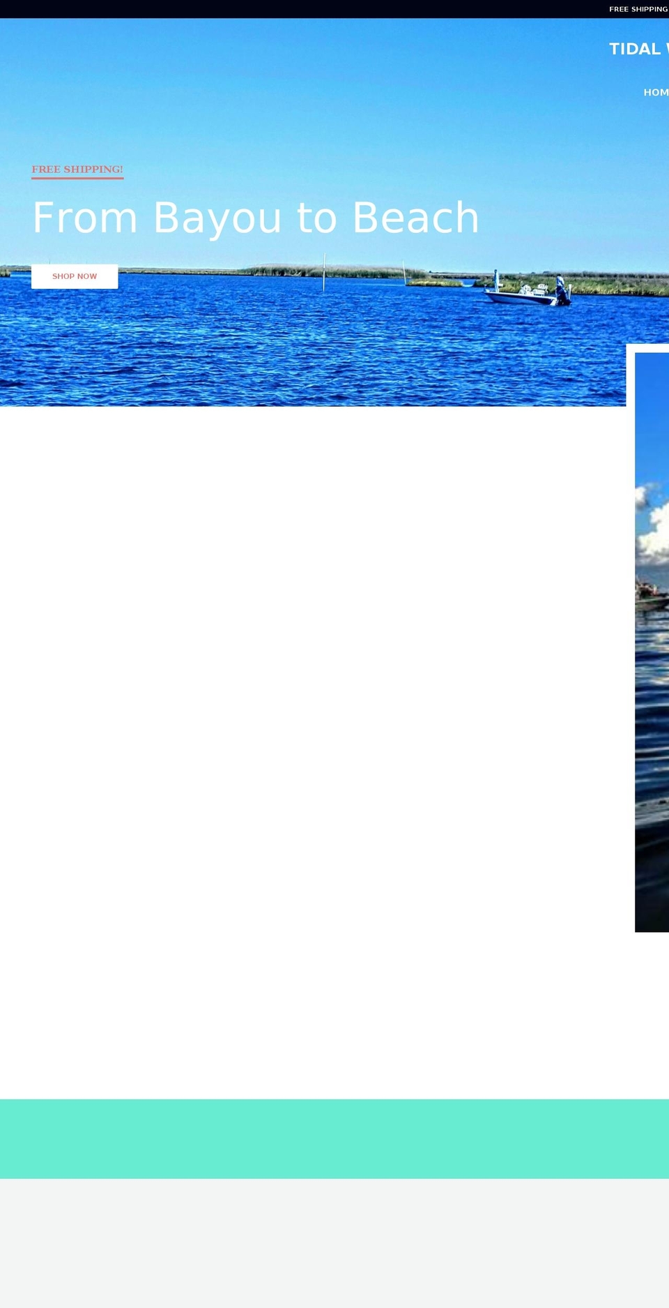 tidalwatersoutfitters.com — Shopify storefront screenshot