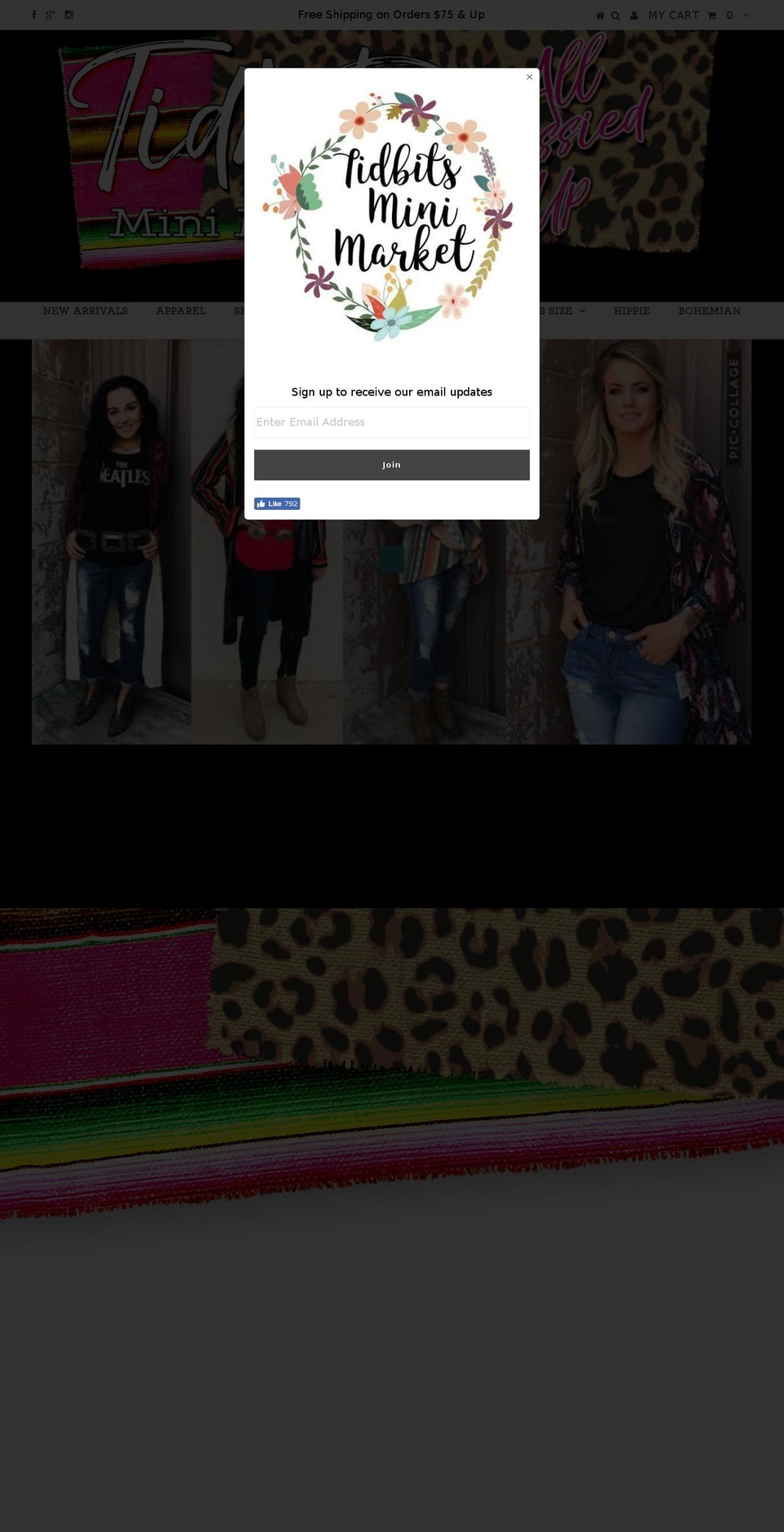 tidbitsminimarket.com shopify website screenshot
