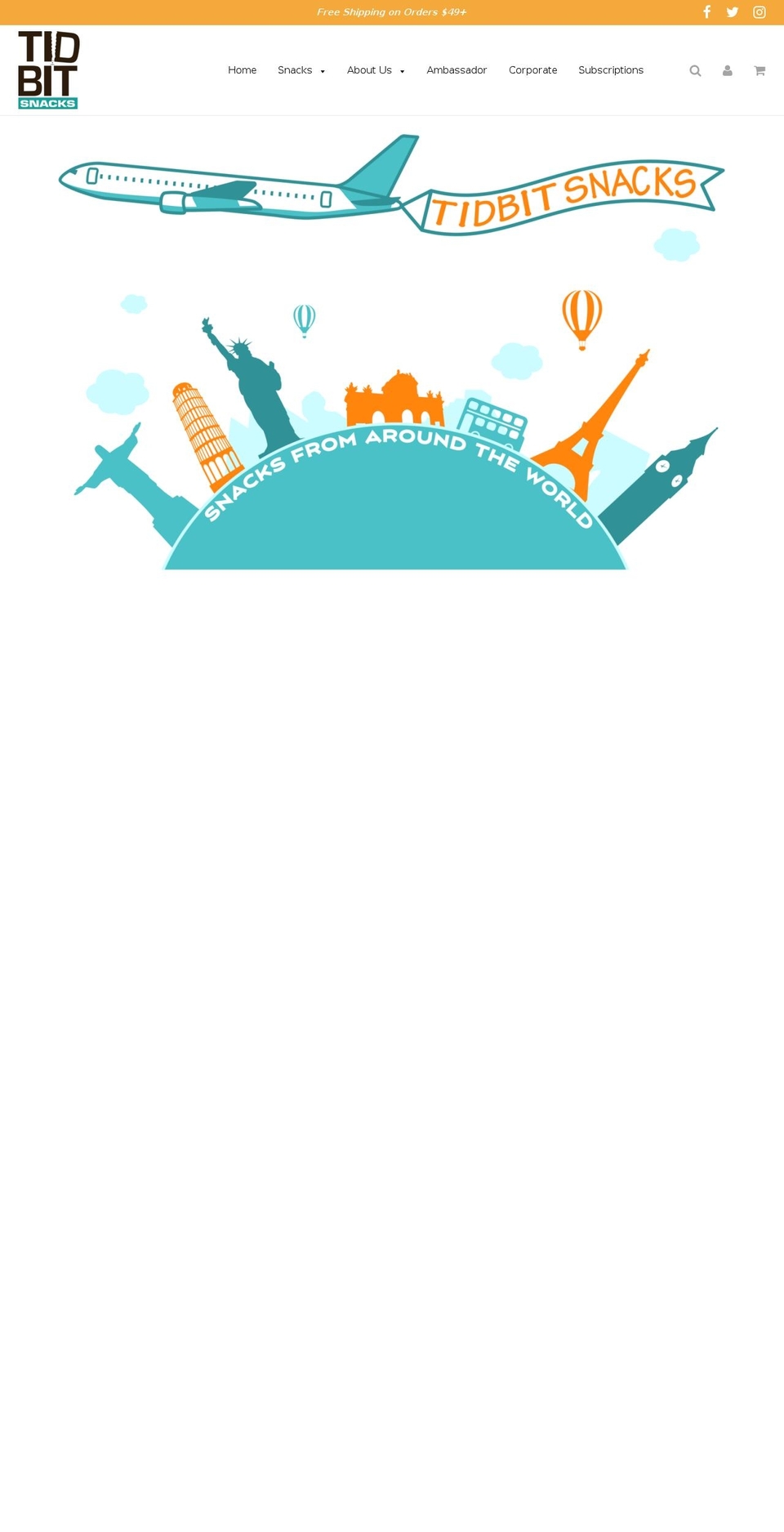 tidbitsnacks.com — Shopify storefront screenshot