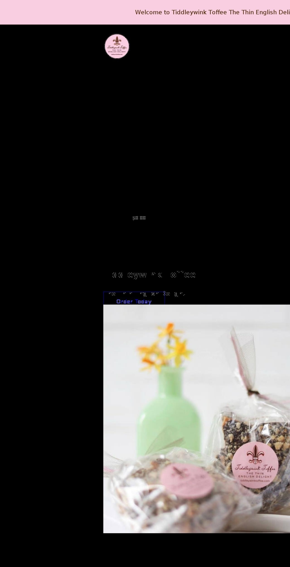 tiddleywinktoffee.com shopify website screenshot