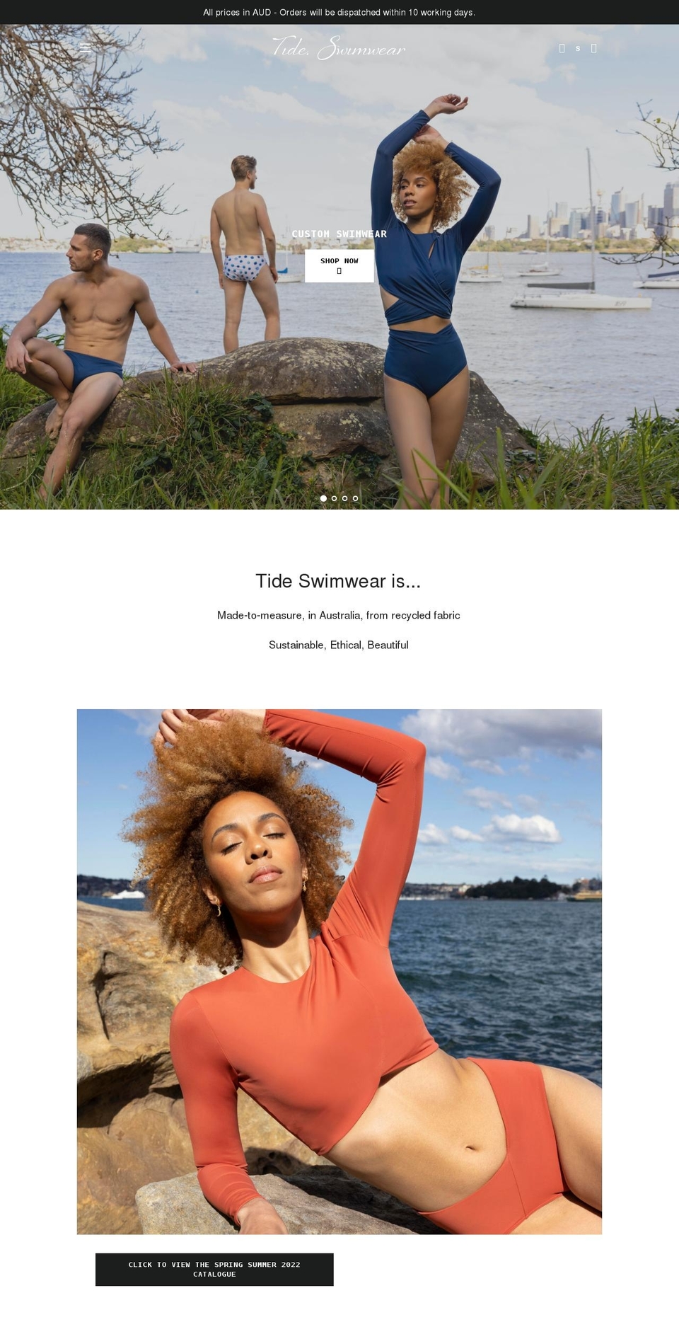 tide-swimwear.com shopify website screenshot