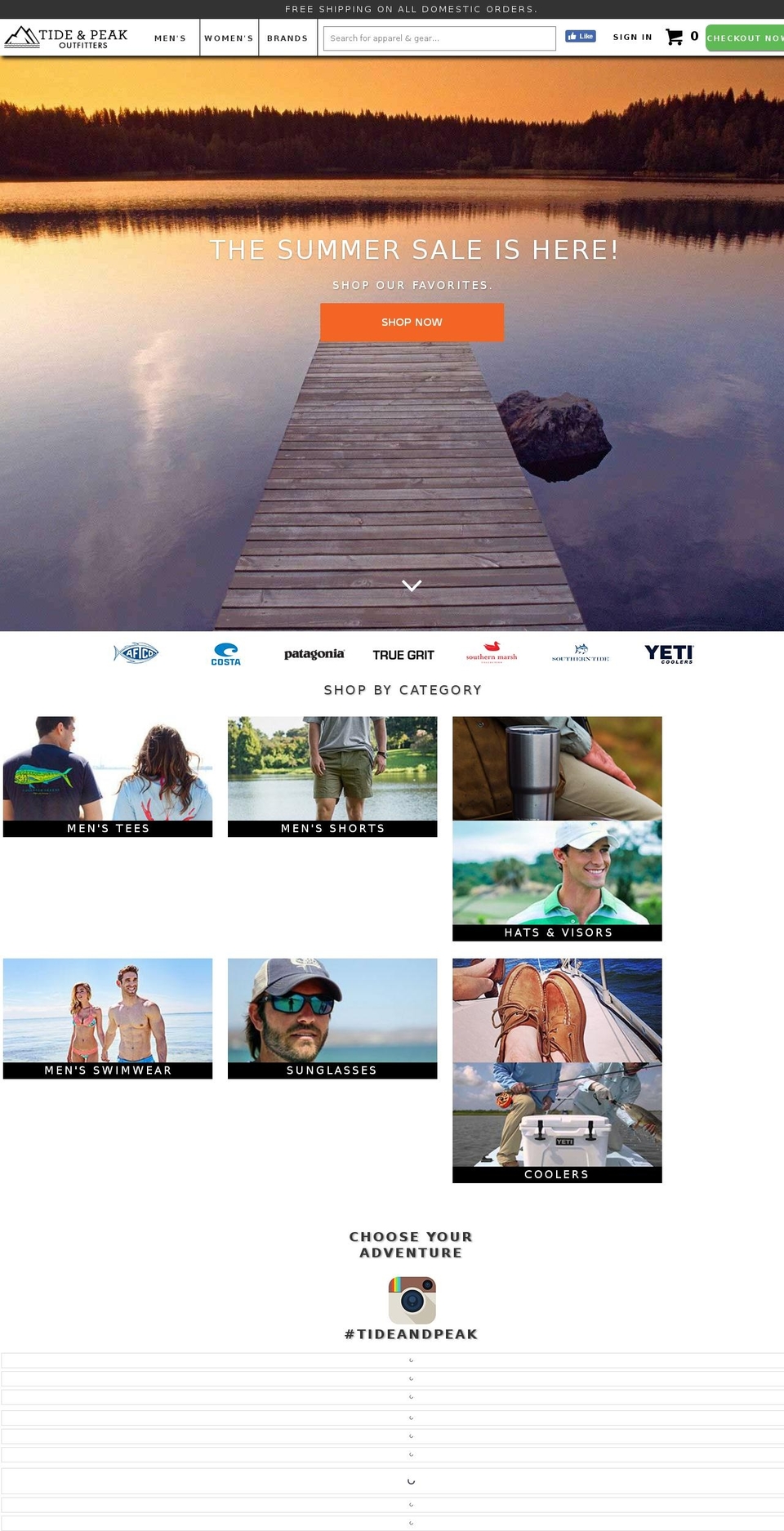 Gratify | 1.30.2017 Shopify theme site example tideandpeakoutfitter.com