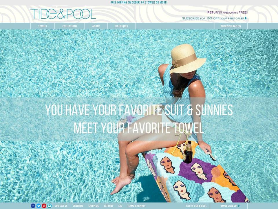 tideandpool.com shopify website screenshot