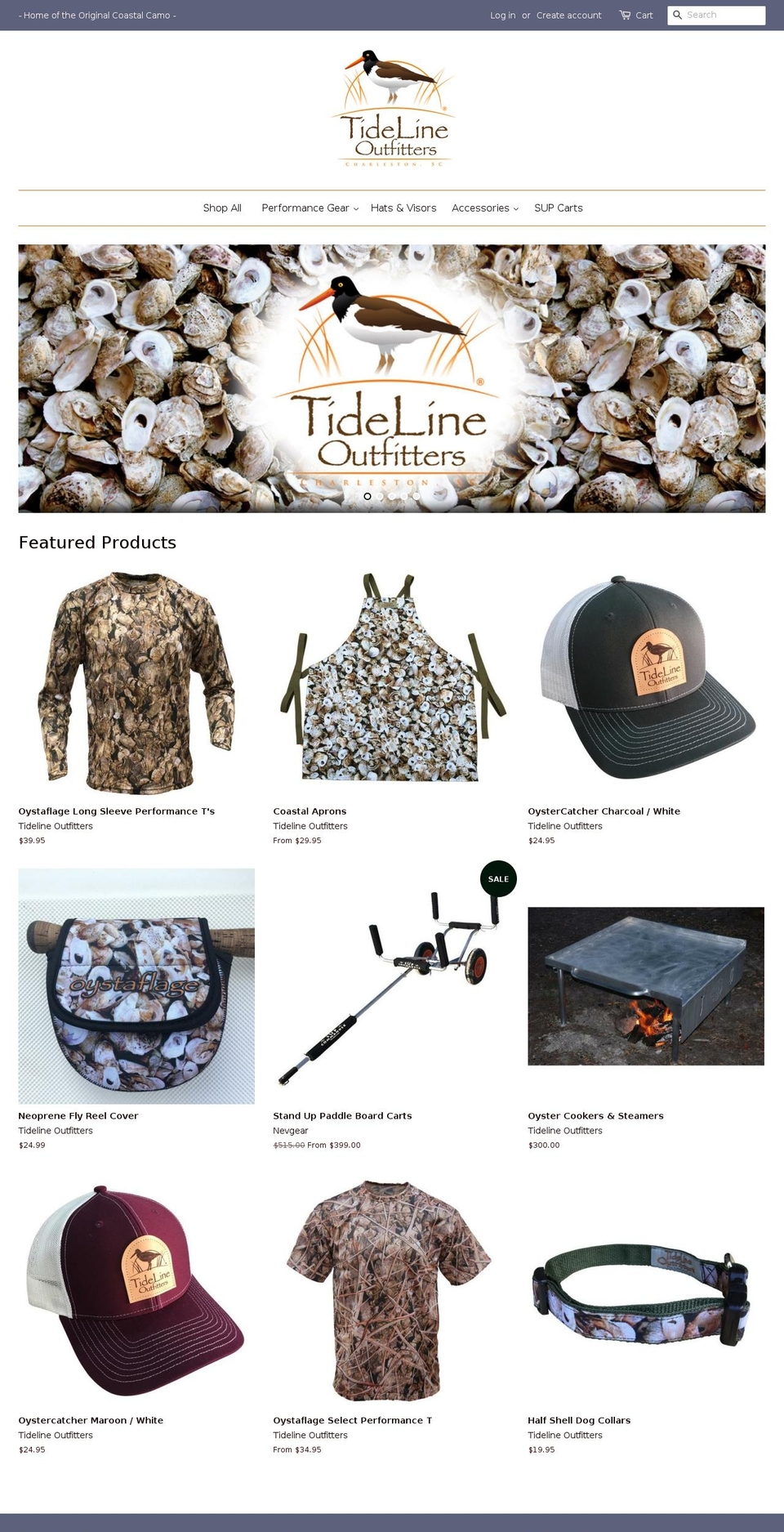 tidelineoutfitters.com shopify website screenshot