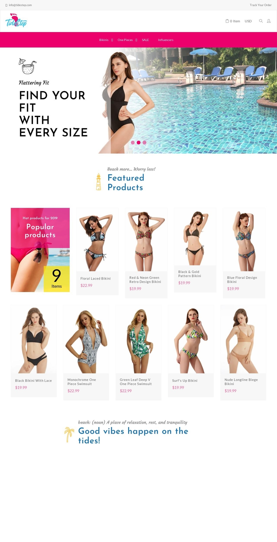tidestep.com shopify website screenshot