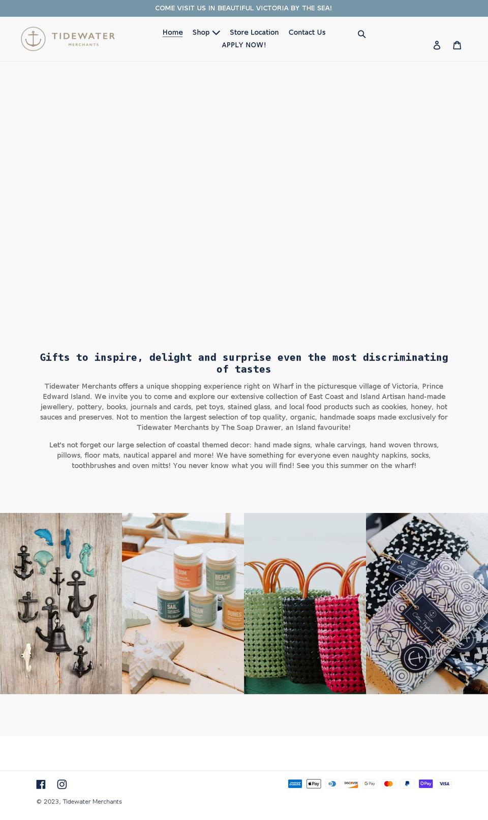 tidewatermerchants.com shopify website screenshot