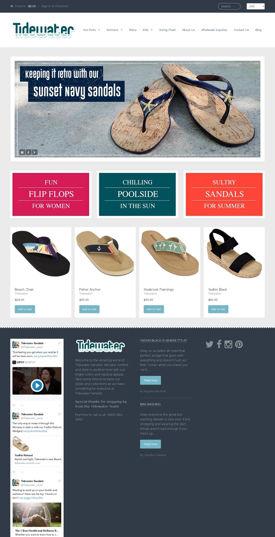 Copy of Providence Shopify theme site example tidewatersandals.net