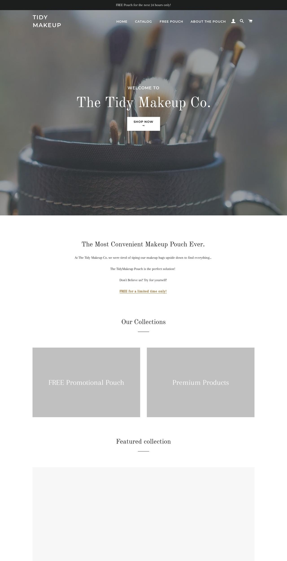 tidymakeup.com — Shopify storefront screenshot