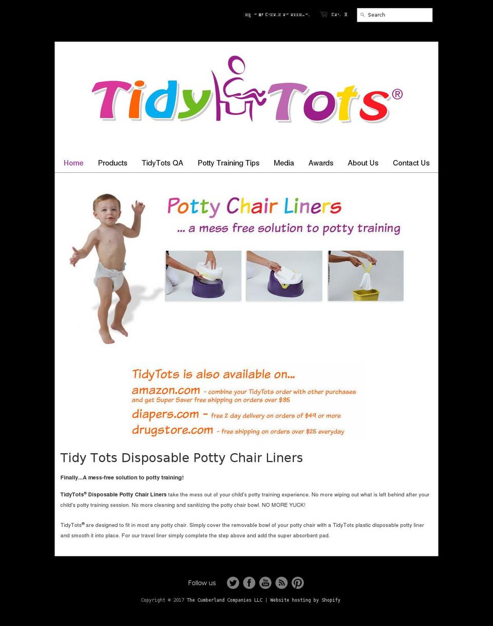 tidytots.com shopify website screenshot