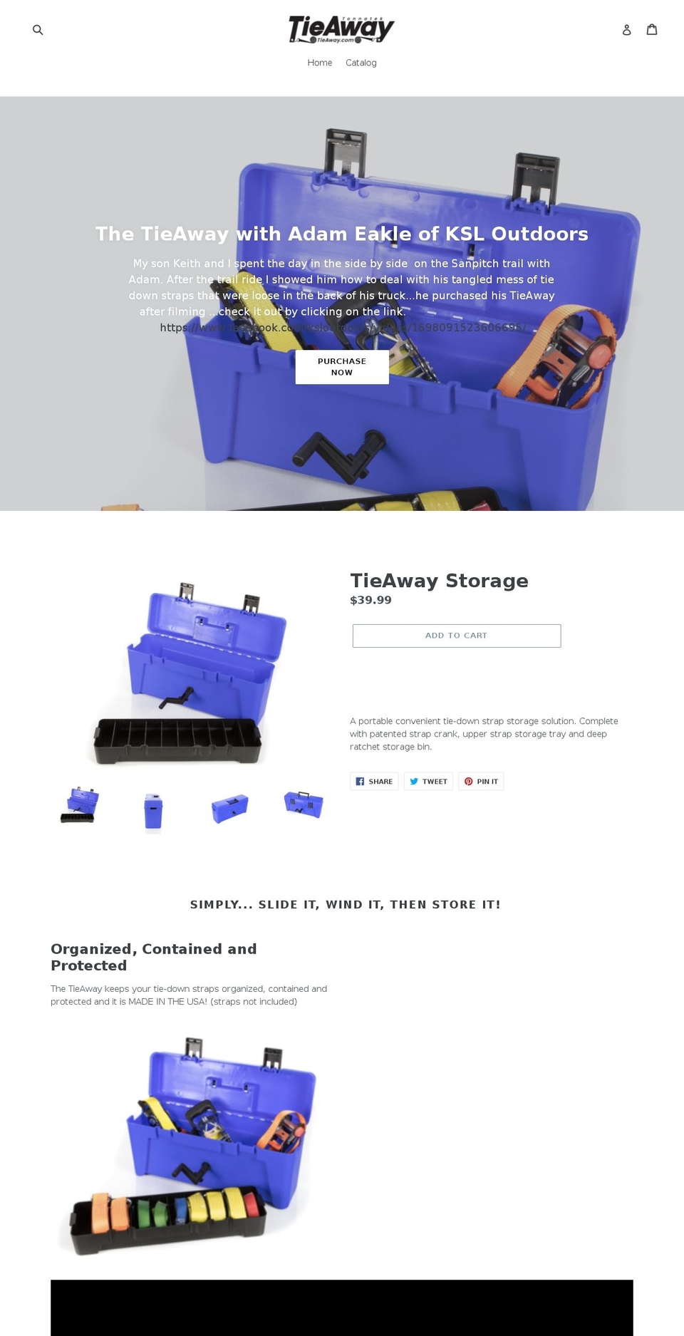 tieaway.com — Shopify storefront screenshot