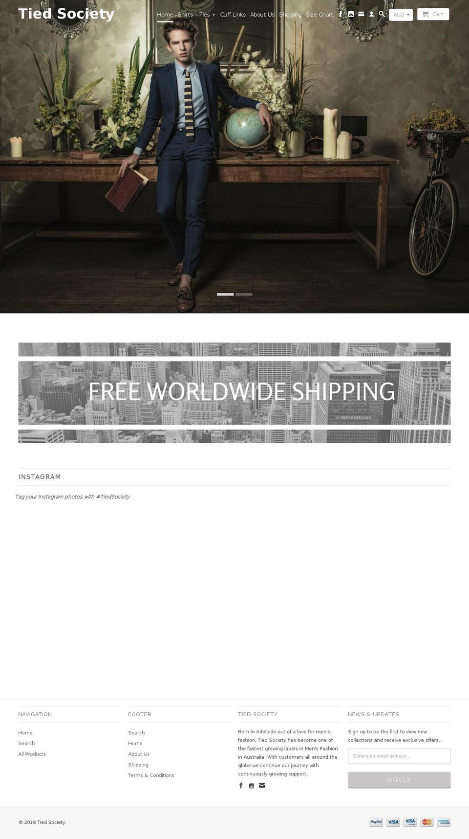 Copy of Copy of Retina Shopify theme site example tiedsociety.com