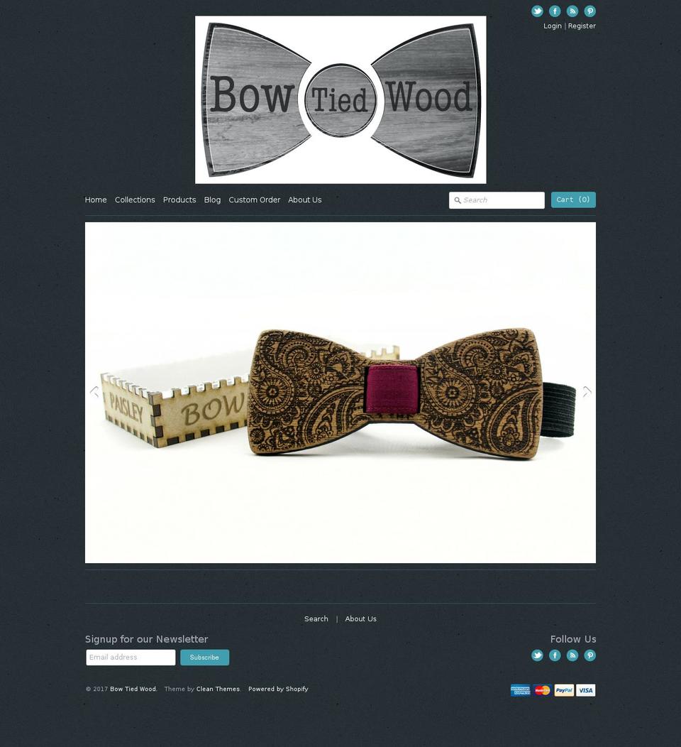 tiedwood.com shopify website screenshot
