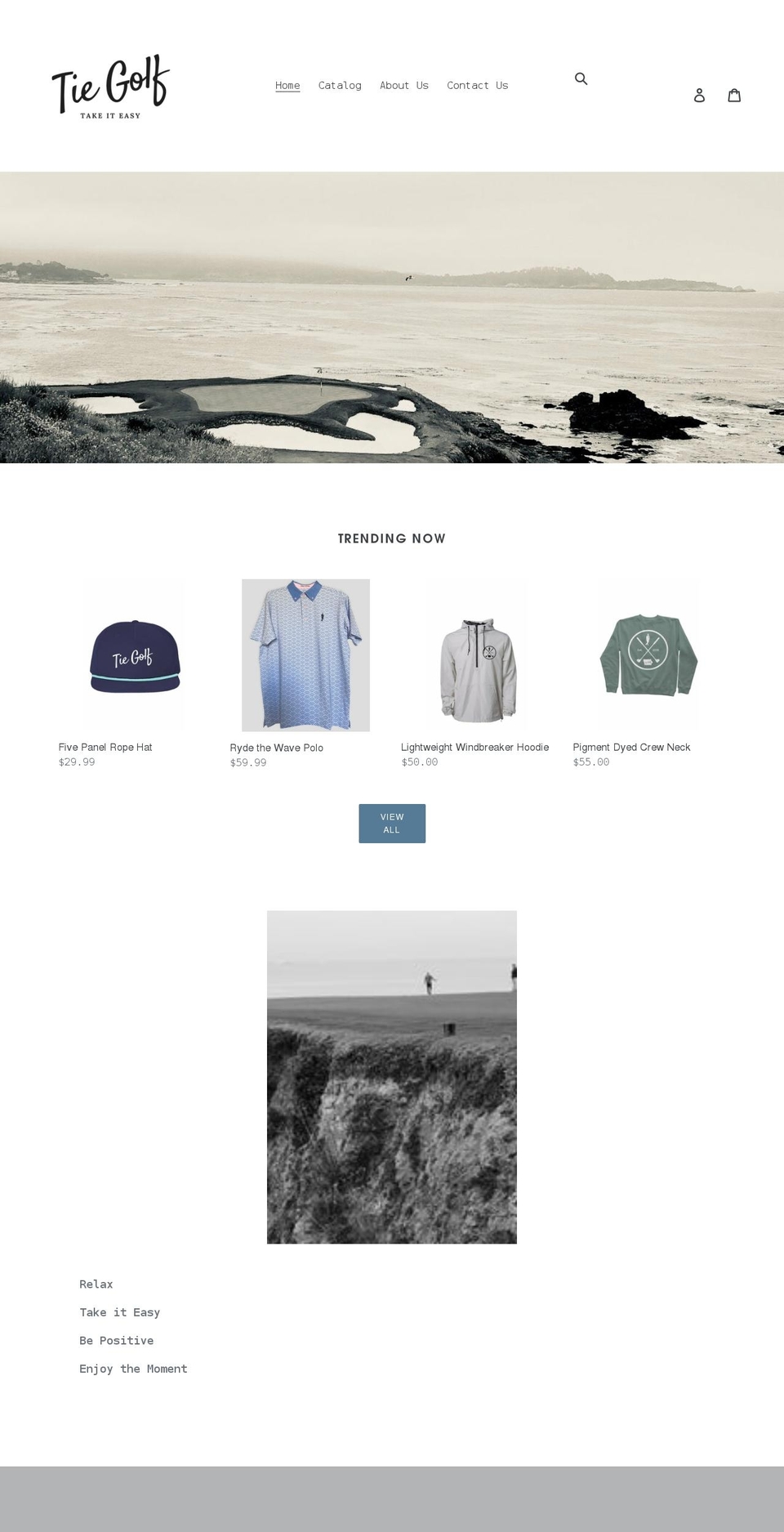 tiegolfco.com shopify website screenshot