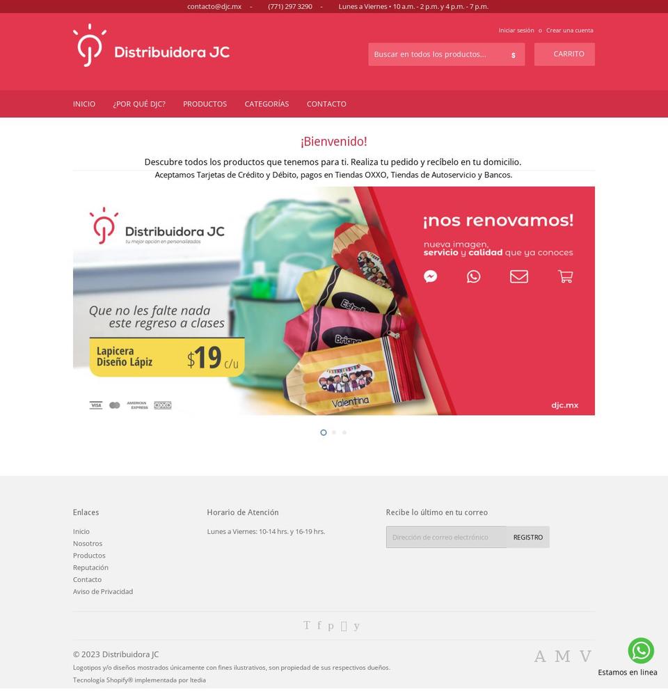 tienda.djc.mx shopify website screenshot