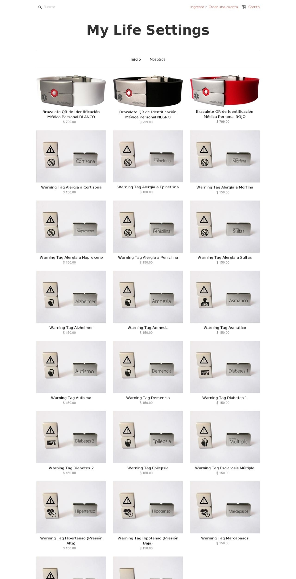 tienda.mylifesettings.com shopify website screenshot