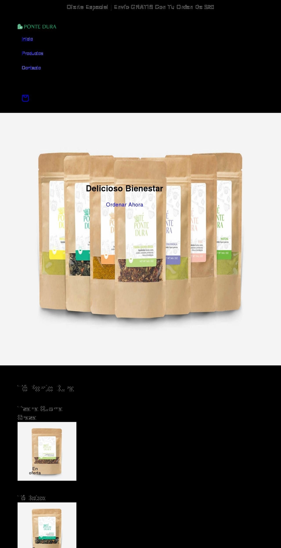 tienda.pontedura.com shopify website screenshot