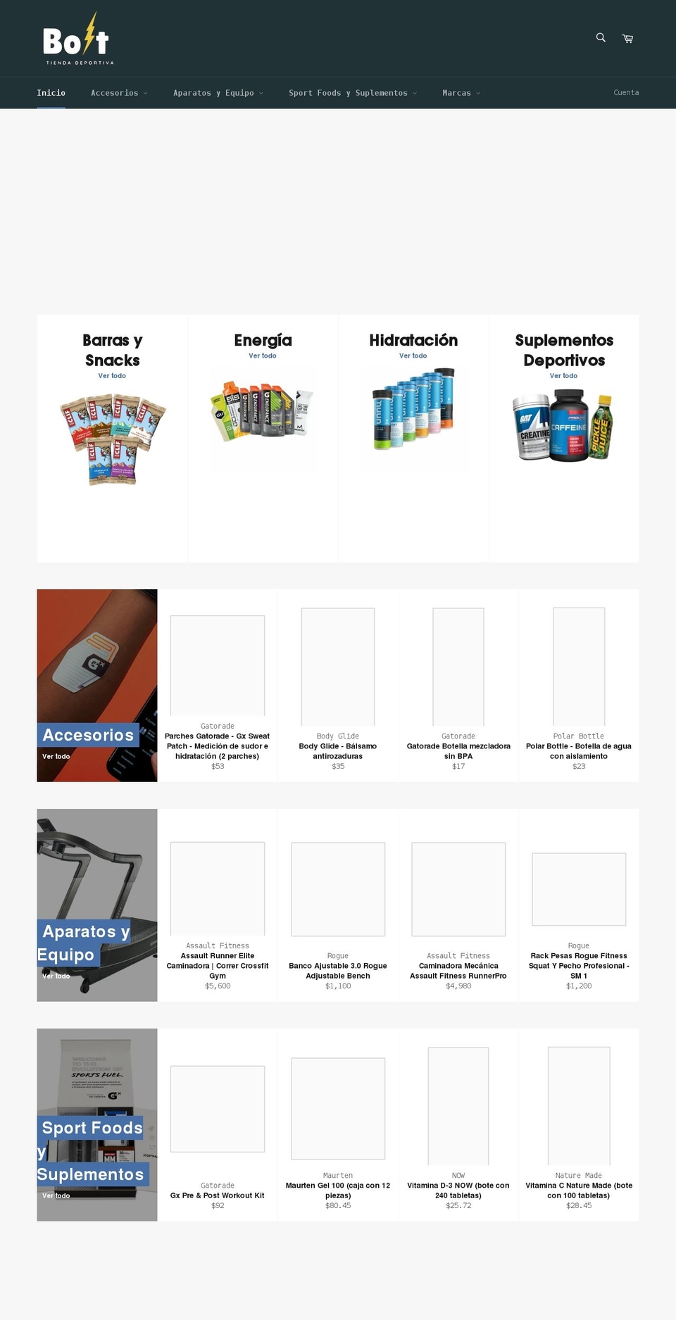 tiendabolt.com shopify website screenshot