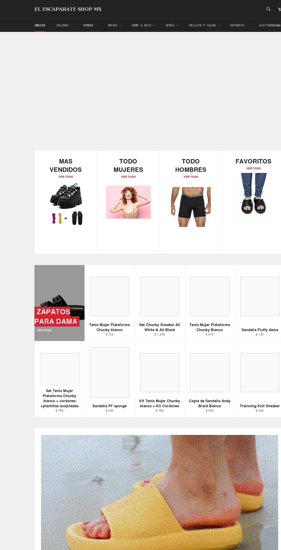 tiendaelescaparate.com shopify website screenshot