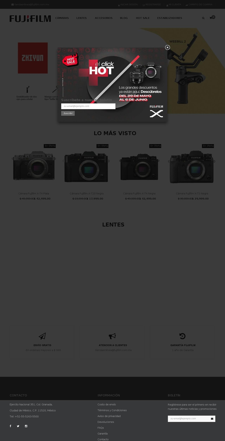 tiendafujifilm.com.mx shopify website screenshot