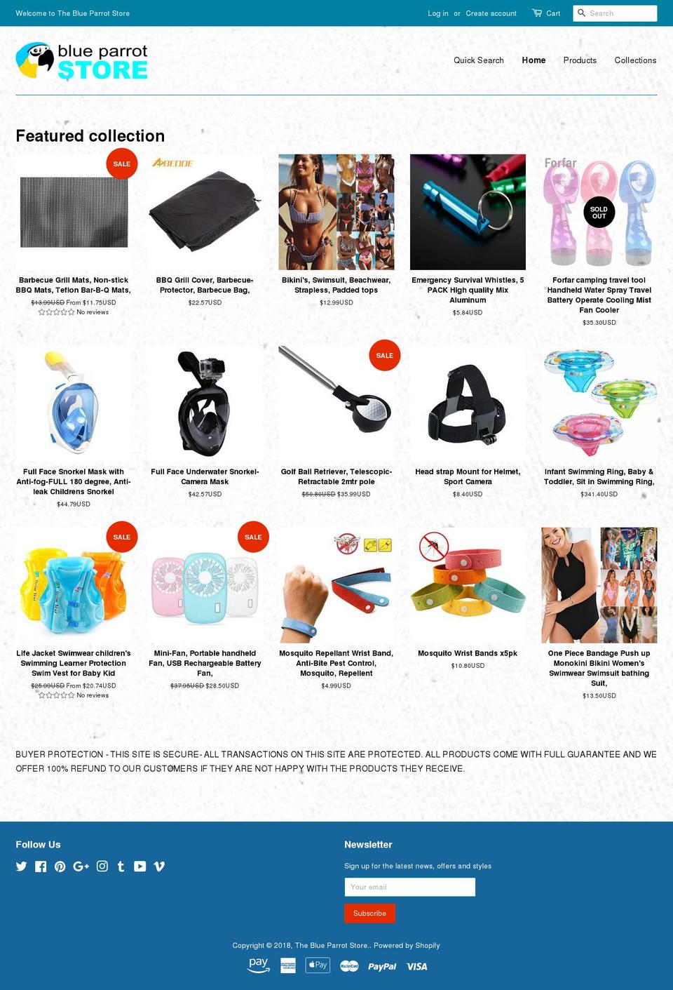 tiendaloroazul.com — Shopify storefront screenshot