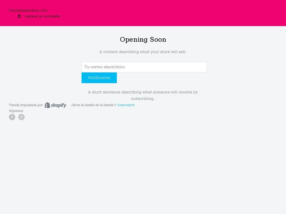 tiendamexicana.com shopify website screenshot