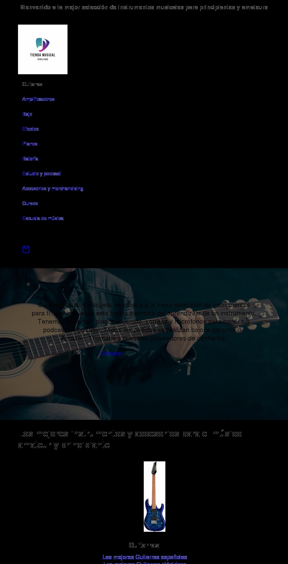 tiendamusicalonline.com shopify website screenshot