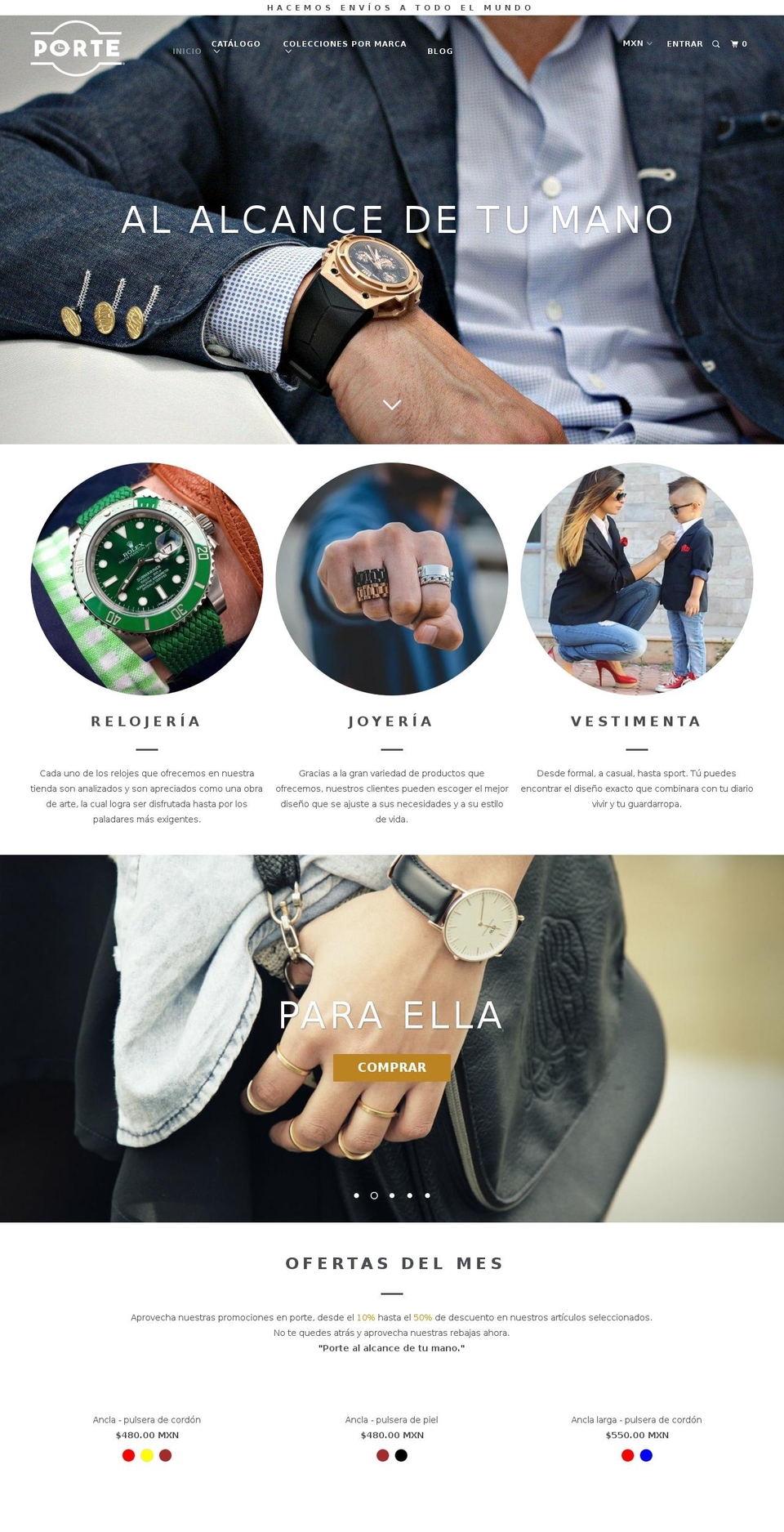 tiendaporte.com shopify website screenshot