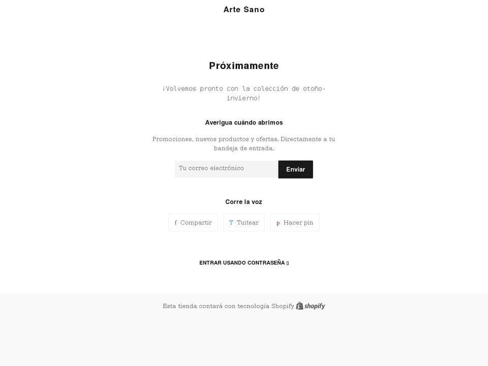 tiendartesano.com shopify website screenshot