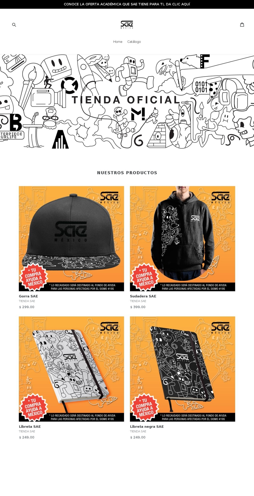 tiendasae.com shopify website screenshot