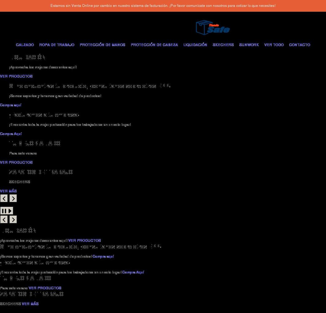 tiendasafe.com shopify website screenshot