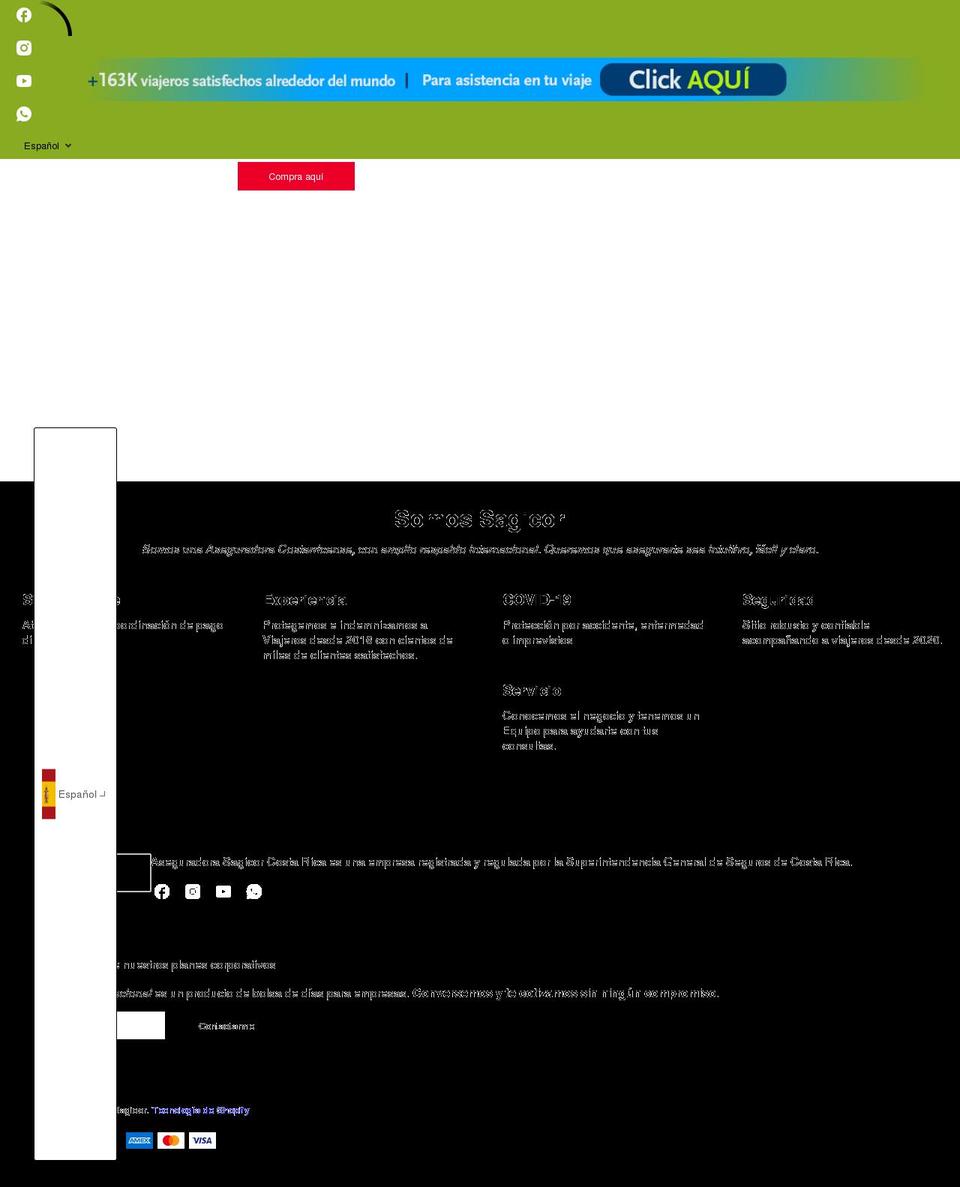 tiendasagicor.com shopify website screenshot