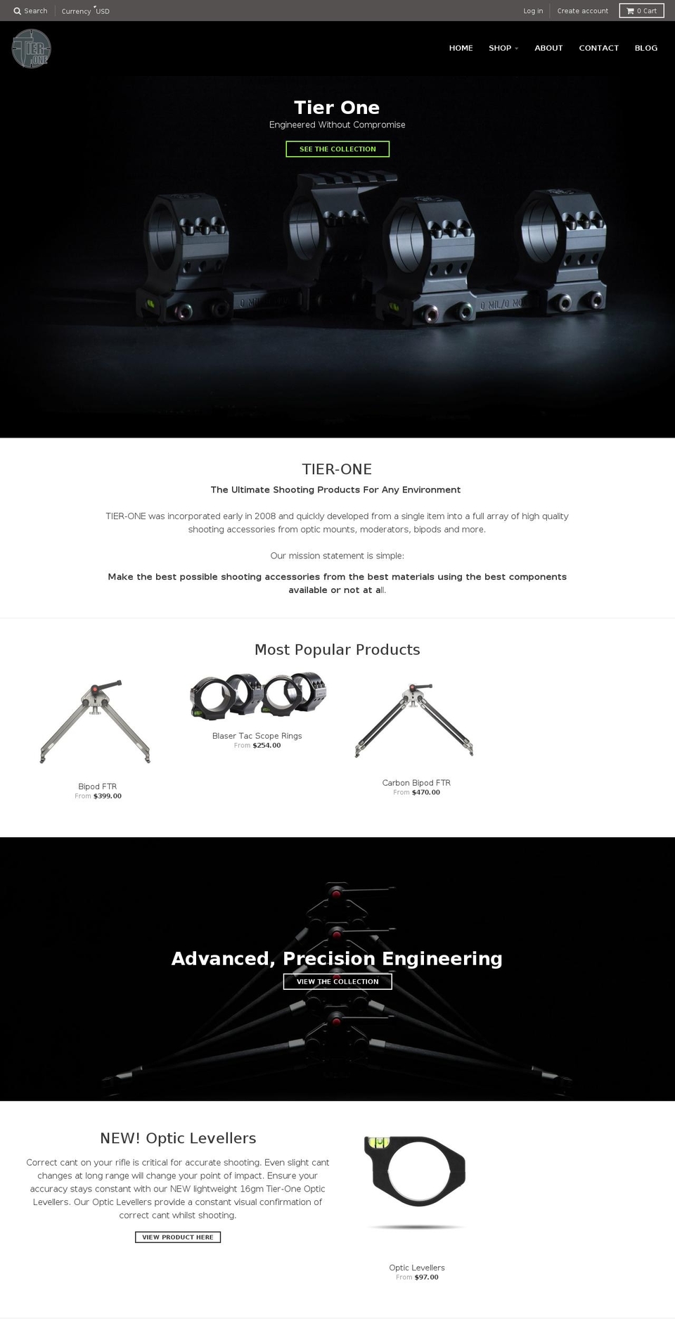 tier-one-usa.com shopify website screenshot