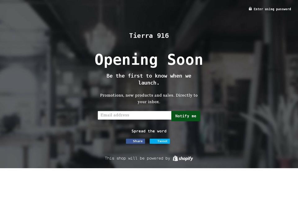 tierra-916.myshopify.com shopify website screenshot