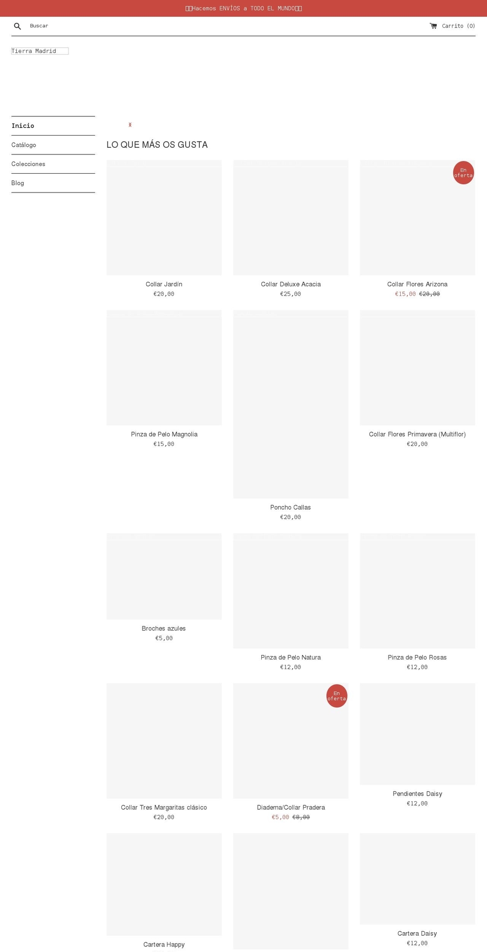 tierramadrid.net shopify website screenshot