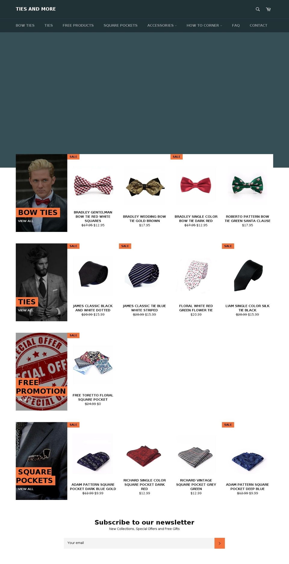 tiesandmore.org shopify website screenshot