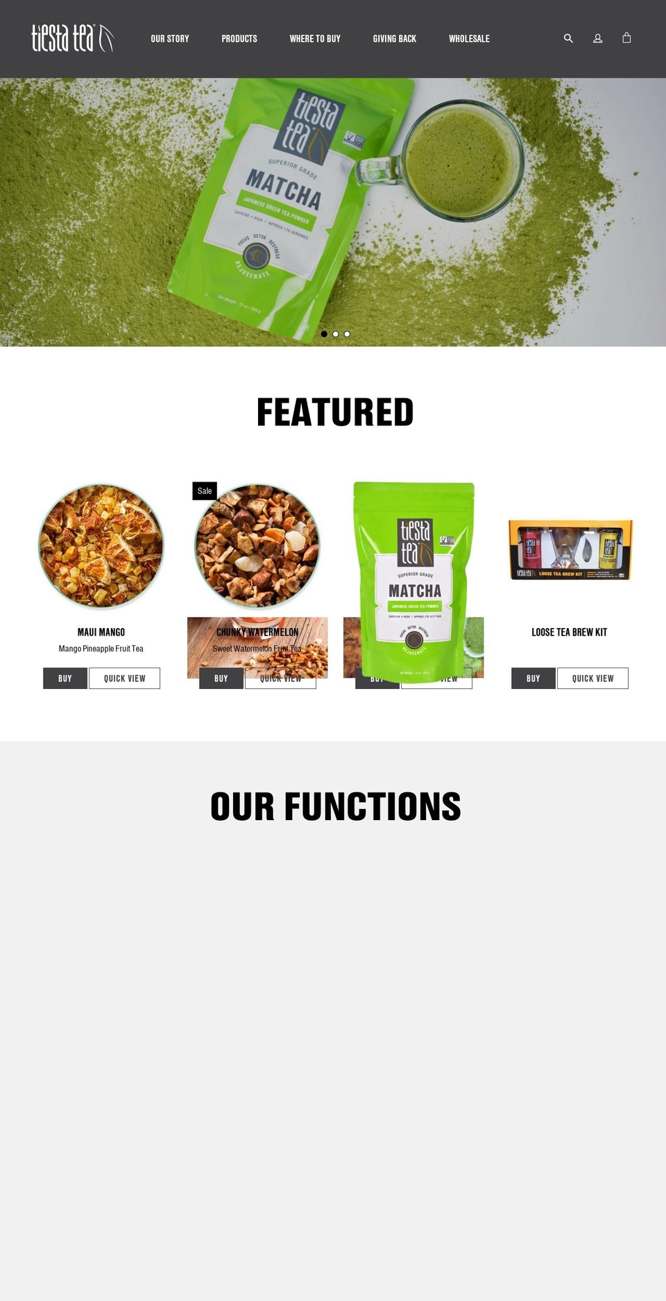 Matcha product page + Theme Updates 07\/11\/18 Shopify theme site example tiestatea.com