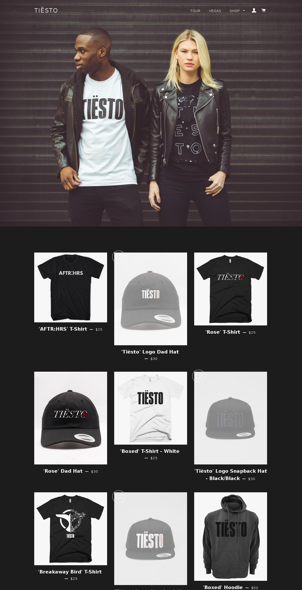 tiestoshop.com shopify website screenshot