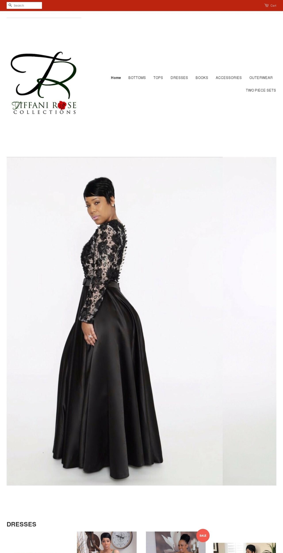 tiffanirosecollections.com — Shopify storefront screenshot
