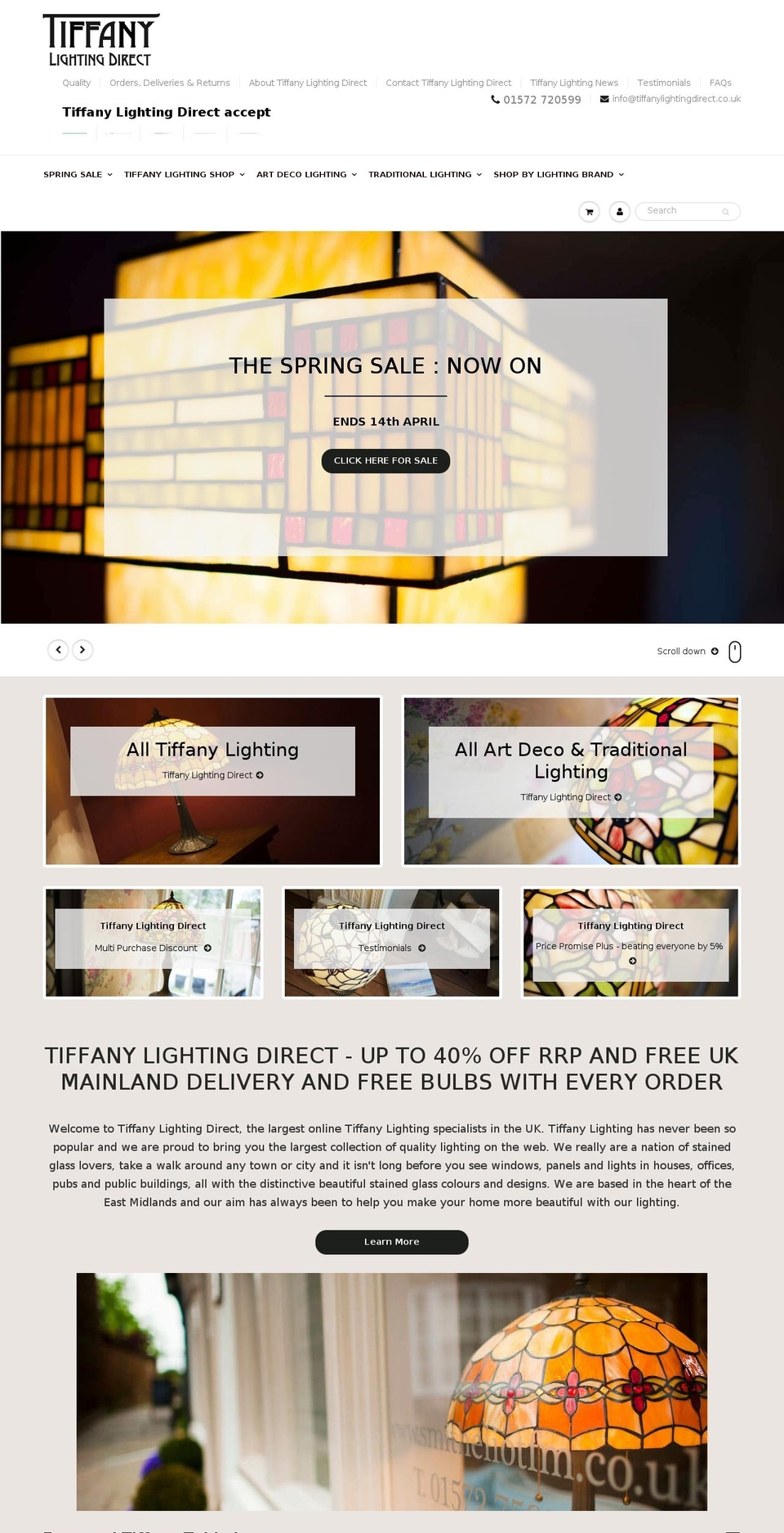 tiffany-lighting-direct.myshopify.com shopify website screenshot