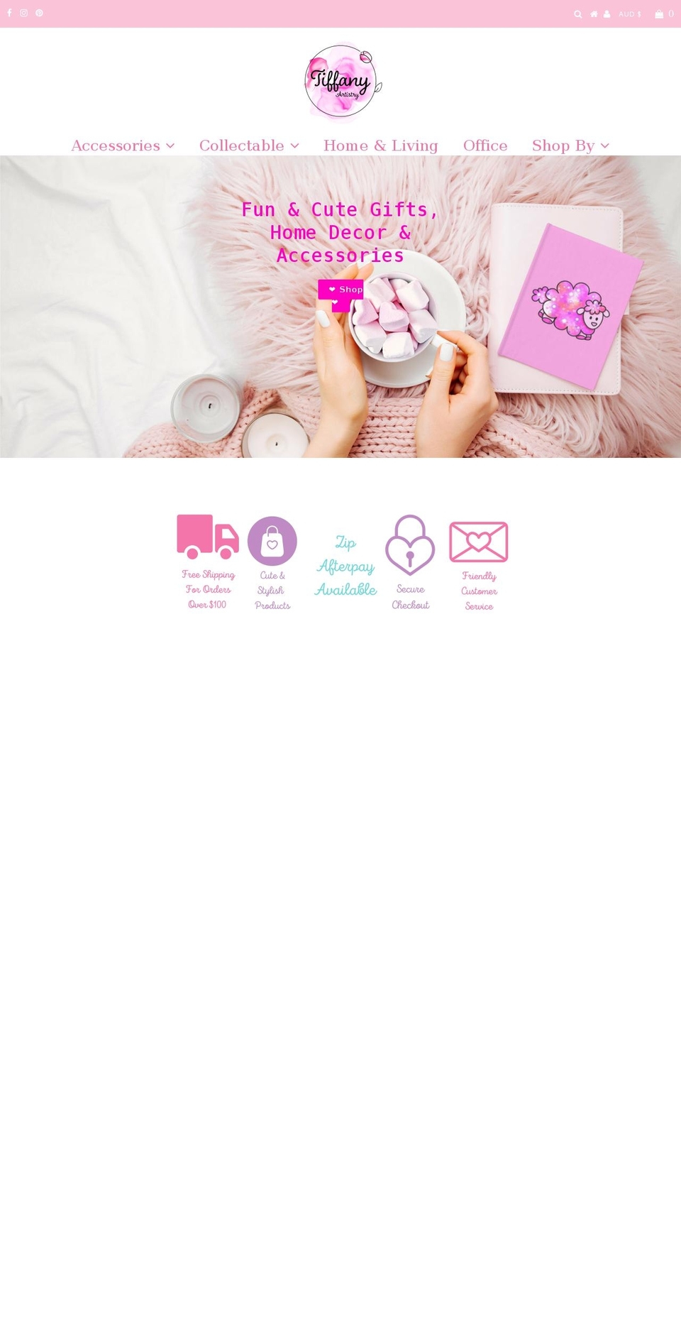 tiffanyartistry.com shopify website screenshot